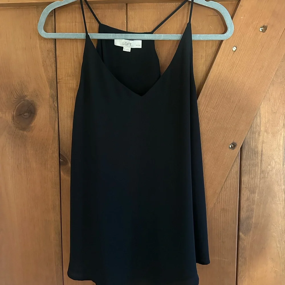 LOFT Black Camisole Top Sz MP - Picture 1 of 6